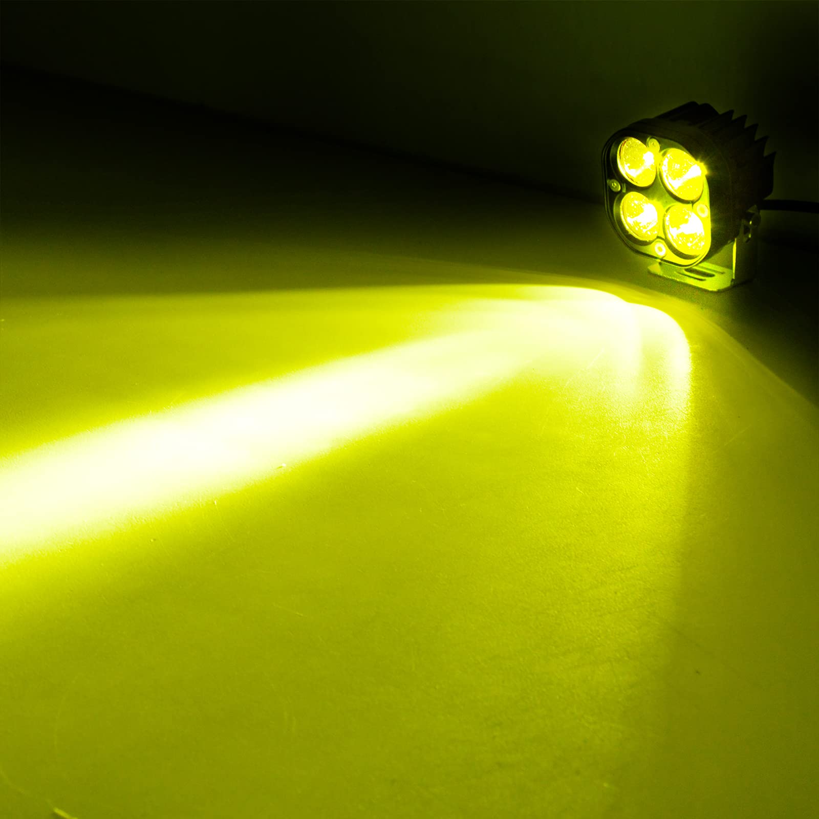 Faro da Lavoro 8cm 3 Pollici 40W LED 12V 24V Giallo 3000K Impermeabile Spot Faretti Luci di Lavoro Fuoristrada per Trattore Camion Auto Barca 4x4 ATV UTV