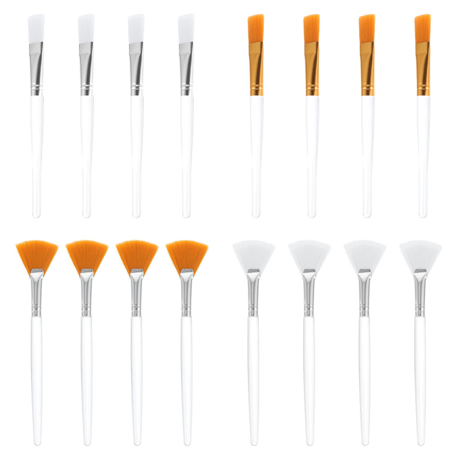 FOMIYES Skin Care Tool 16pc Fan Shape Makeup Brush Mask Applicator Light Portable Essential