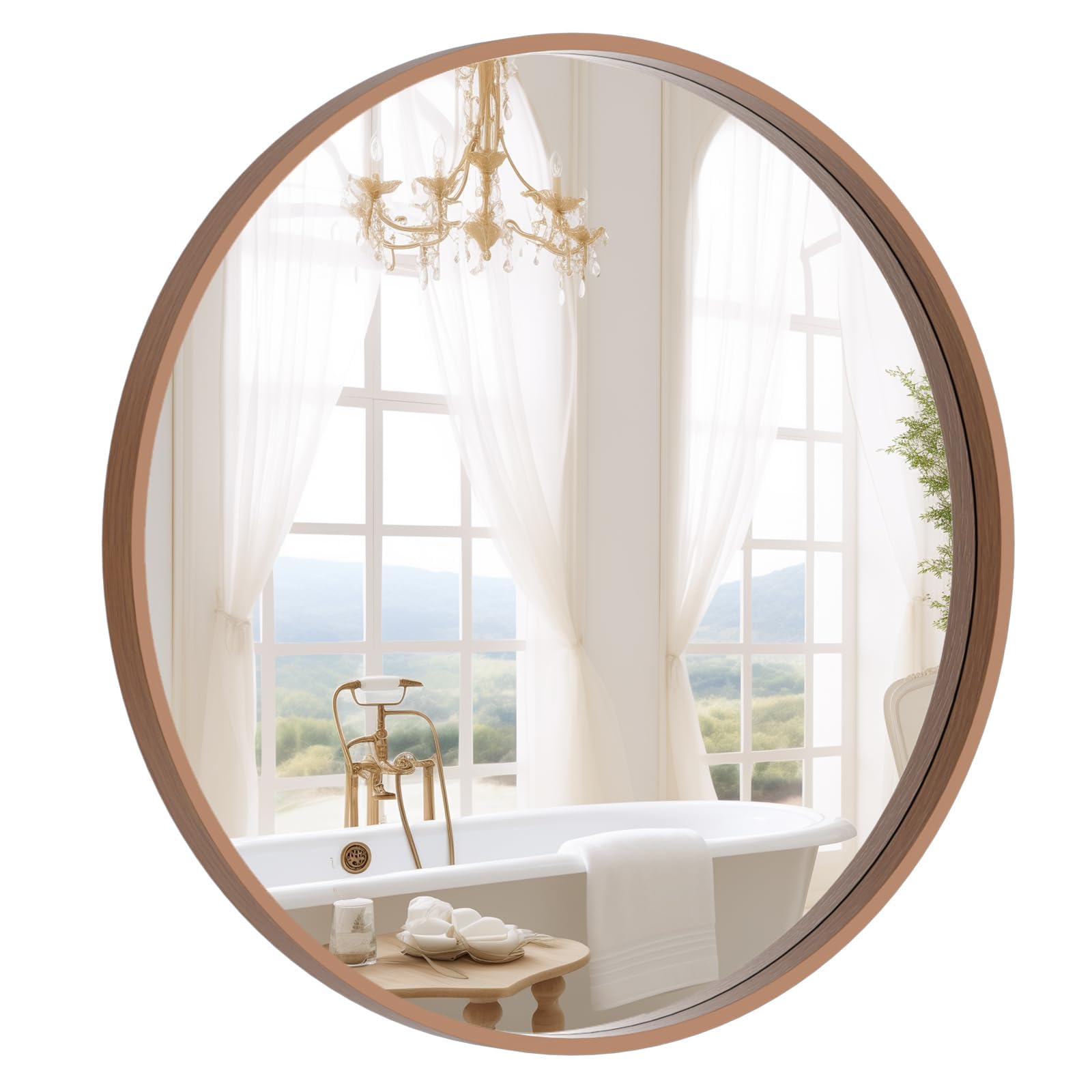 WallBeyond 24" Wood Mirror