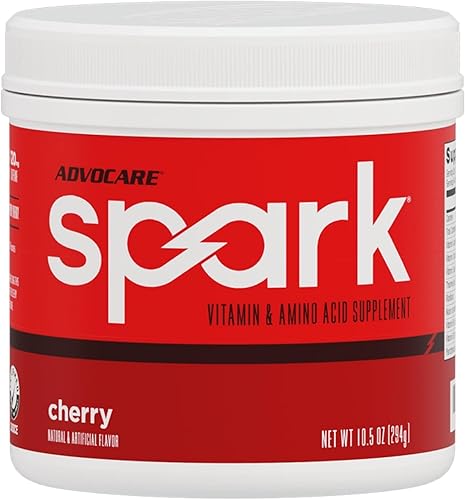 Bebida energética AdvoCare CEREZA destello, envase de 10.5onzas  con mezcla de polvo de sabores en tubo contenedor para fitness y entrenamiento con