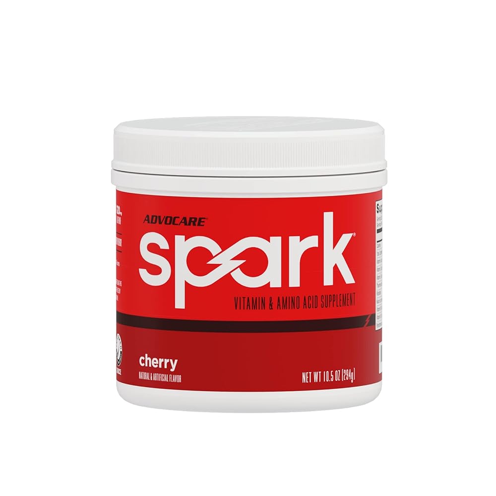 AdvoCare Spark - Energy Drink Mix - Vitamin & Amino Acid Supplement - Supports Energy & Focus - Portable Immune Support - Sugar-Free - Cherry, (10.5 oz)
