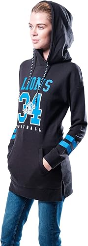Miniatura 8 de Ultra Game NFL - Sudadera con capucha para mujer, sin botones, sudadera tipo túnica de tela de toalla francesa suave