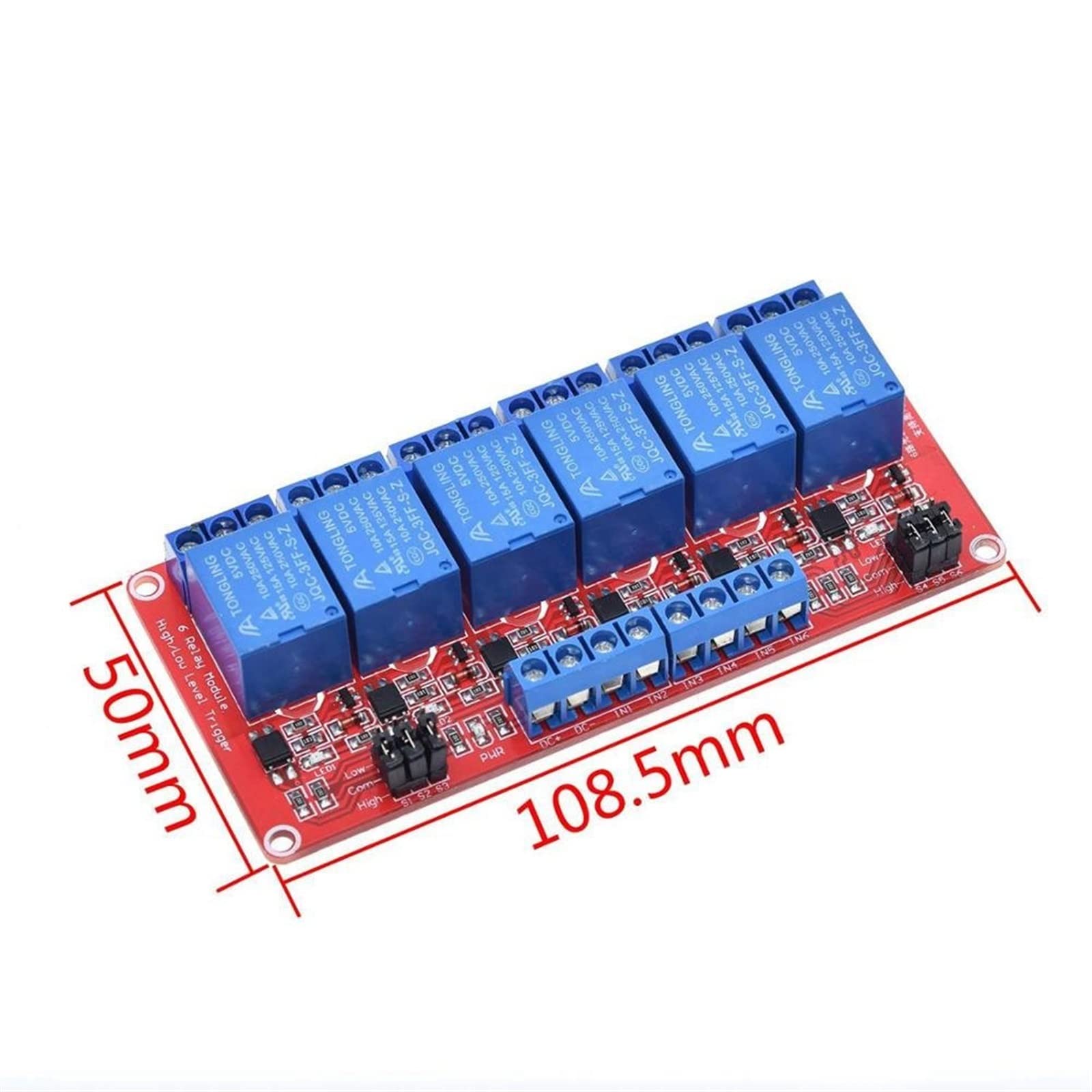 Module de Relais 1 2 4 6 8 canaux 5V 12V, Bouclier Carte avec Support optocoupleur, déclencheur Niveau Haut et Bas pour