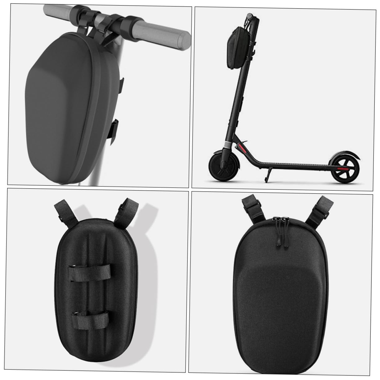 HANABASS Borsa Manubrio Bici in PU con Design Grande Capacità per Smartphone Portafoglio e Attrezzi Adatta Scooter Bici da Corsa Elettriche e Pieghevoli