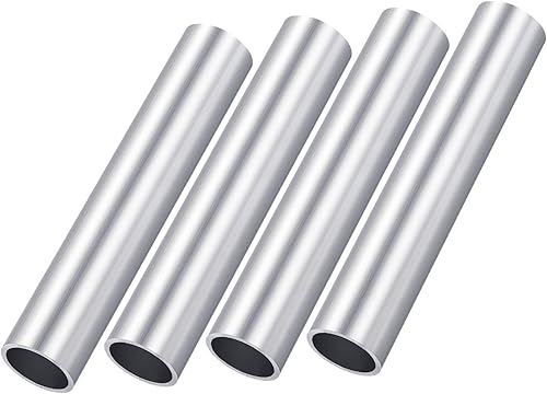 METALLIXITY Tubo de aluminio 6063 (1.102in de diámetro x 0.984in de diámetro x 7.874in de largo) 4 unidades, tubo redondo de aluminio, para muebles
