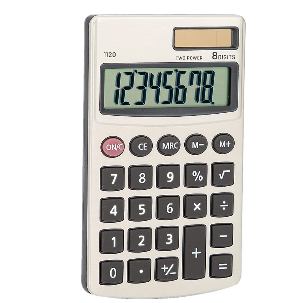 Calculatrice de poche JFDBGU fini les pannes grâce à la double alimentation solaire métal
