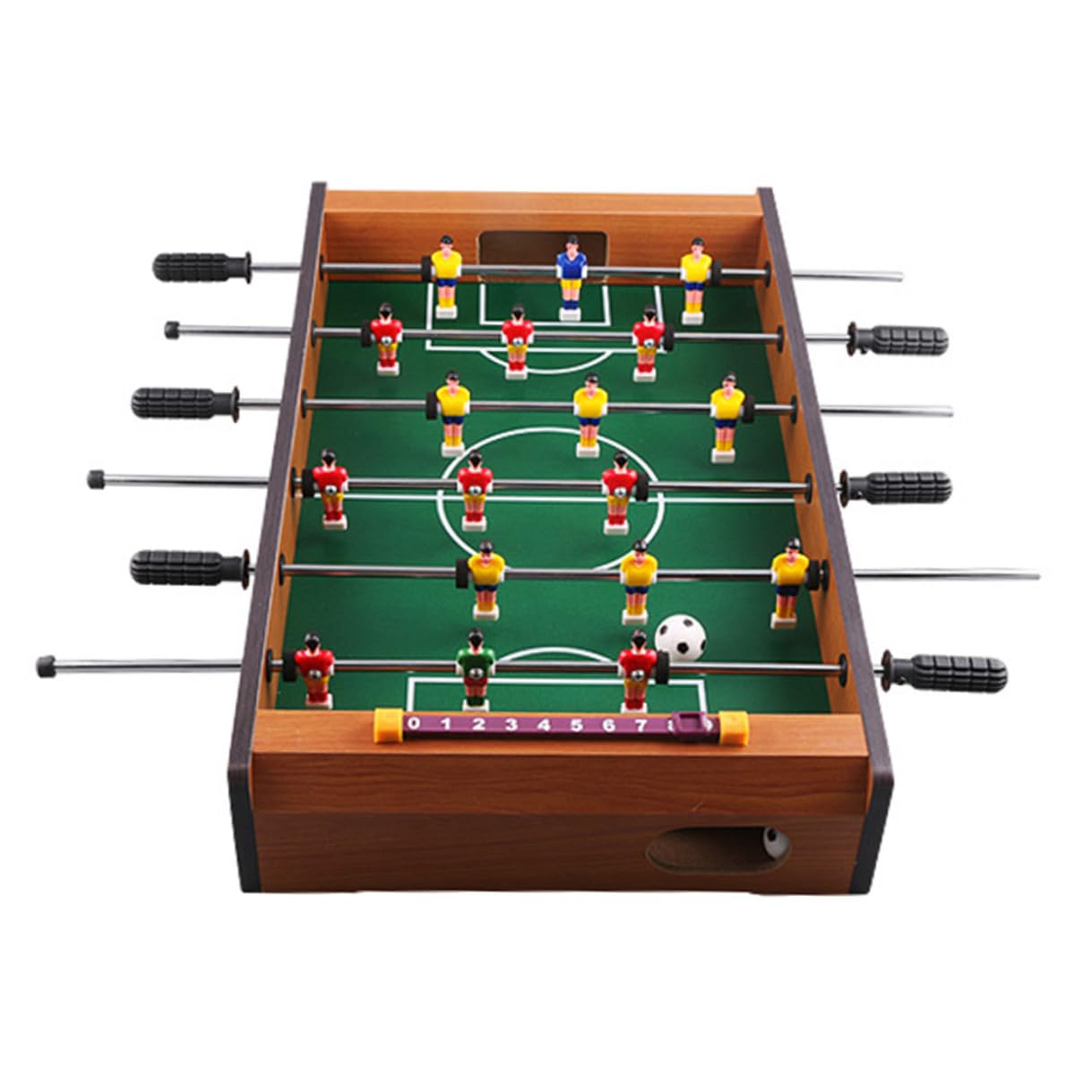 Gioco di Calcio da Tavolo Sei Aste in Mdf, Compatto e Portatile, e Adulti, per Serate di Gioco in Famiglia