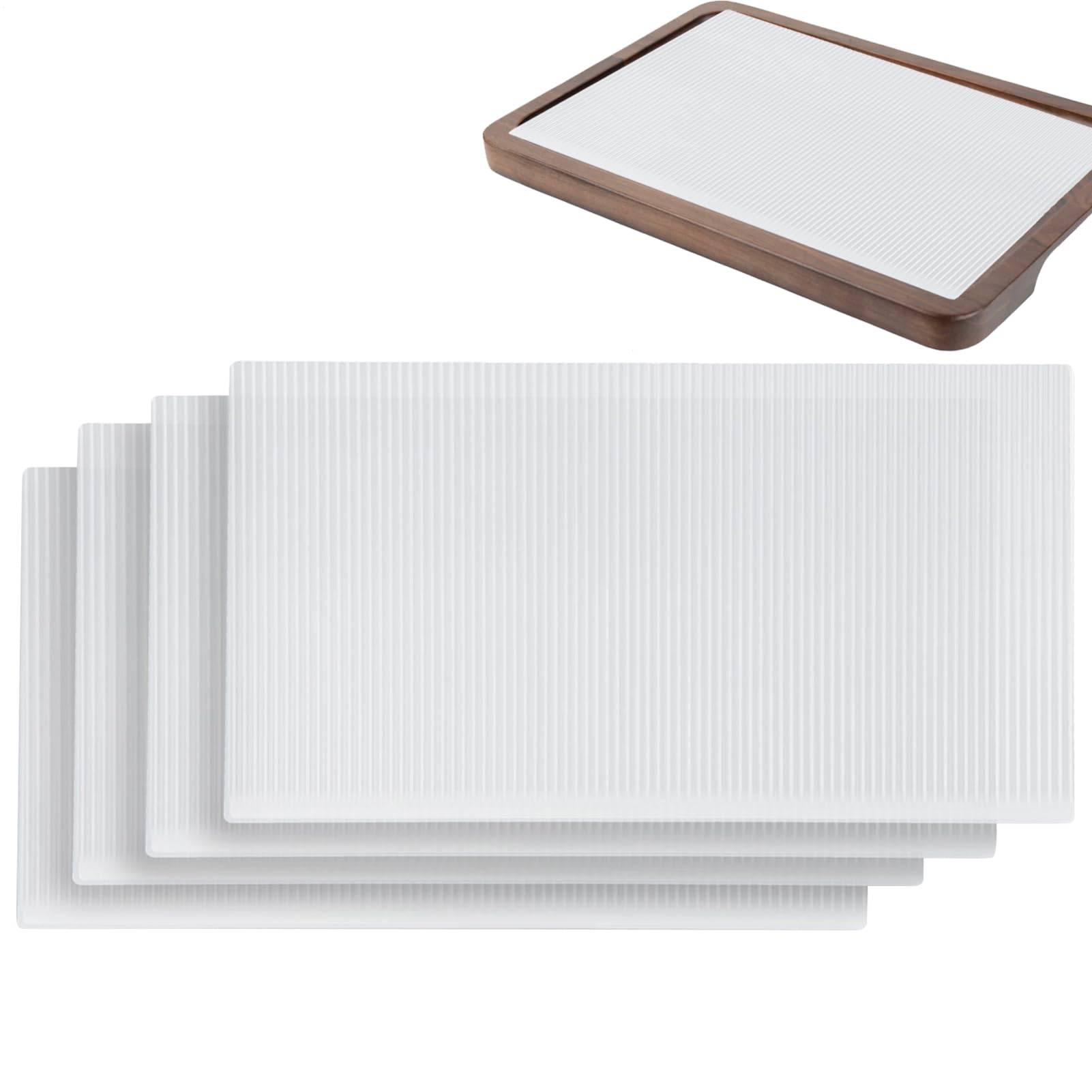 Tapis de réfrigérateur pour cuisine et appartement lot de 4 protections de tiroir