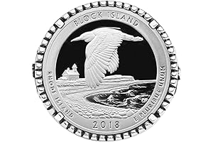 American Silver Eagle 2018: US Rhode Island Block Island National Wildlife Refuge...