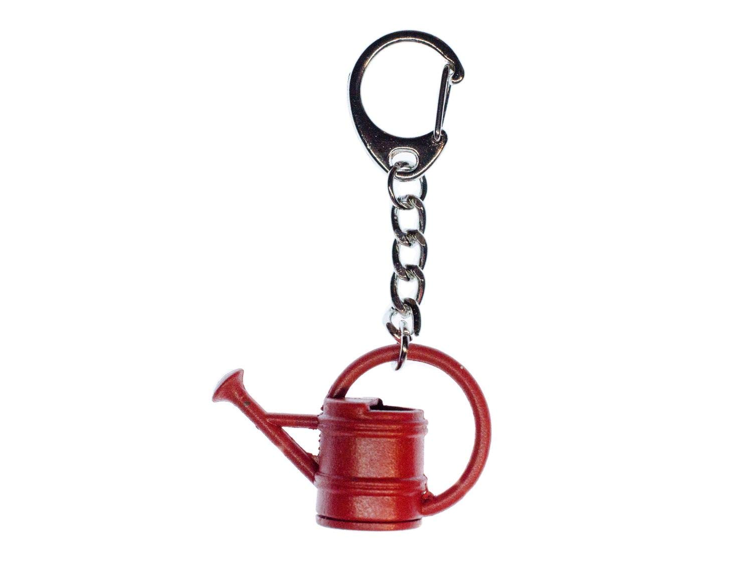Miniblings Watering Can Key Ring Chain House Gardener Plant Garden Plants Red