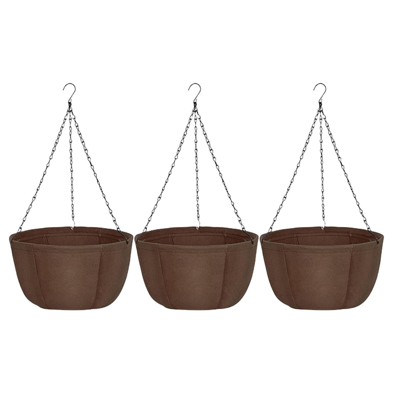 Hsioluted 3Pcs Outdoor Hanging Flower Pots Planter Basket for Balcony and Patios SelfAbsorbing Design for Balcony Garden Patios Hanging Planter
