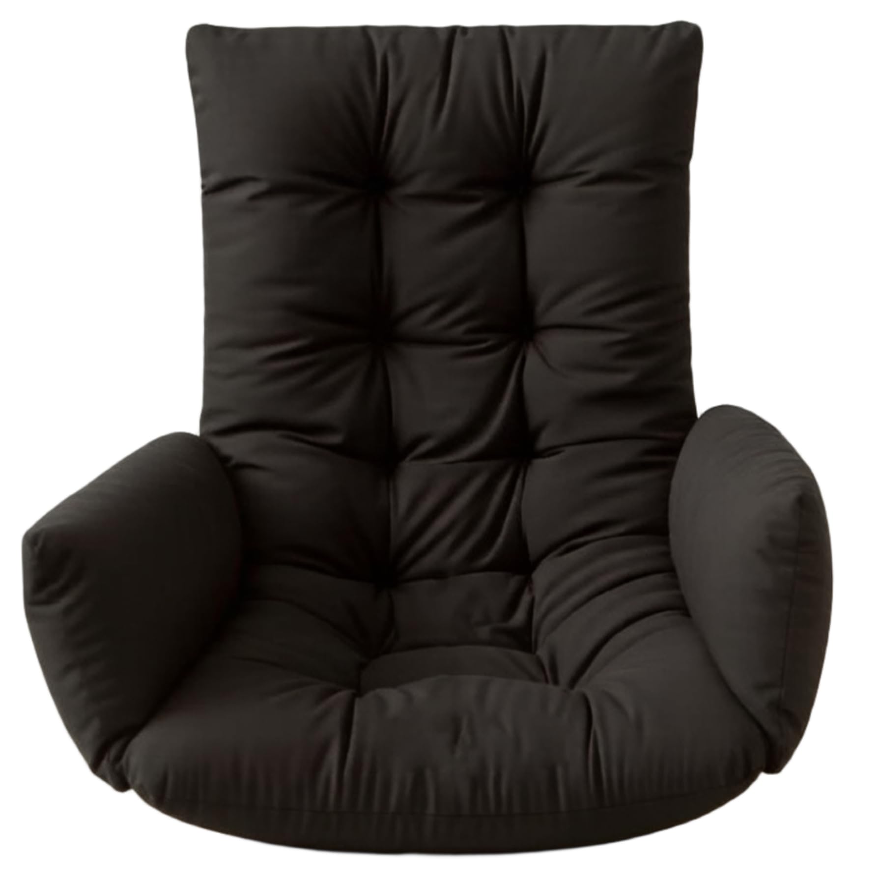 AwnsIMfreien Egg Chair Cushion Replacement, Thick & Soft Swing Chair Cushion with Stain-Resistant Fabric for Indoor Outdoor Hanging Chairs, Black, Outdoor Cushions