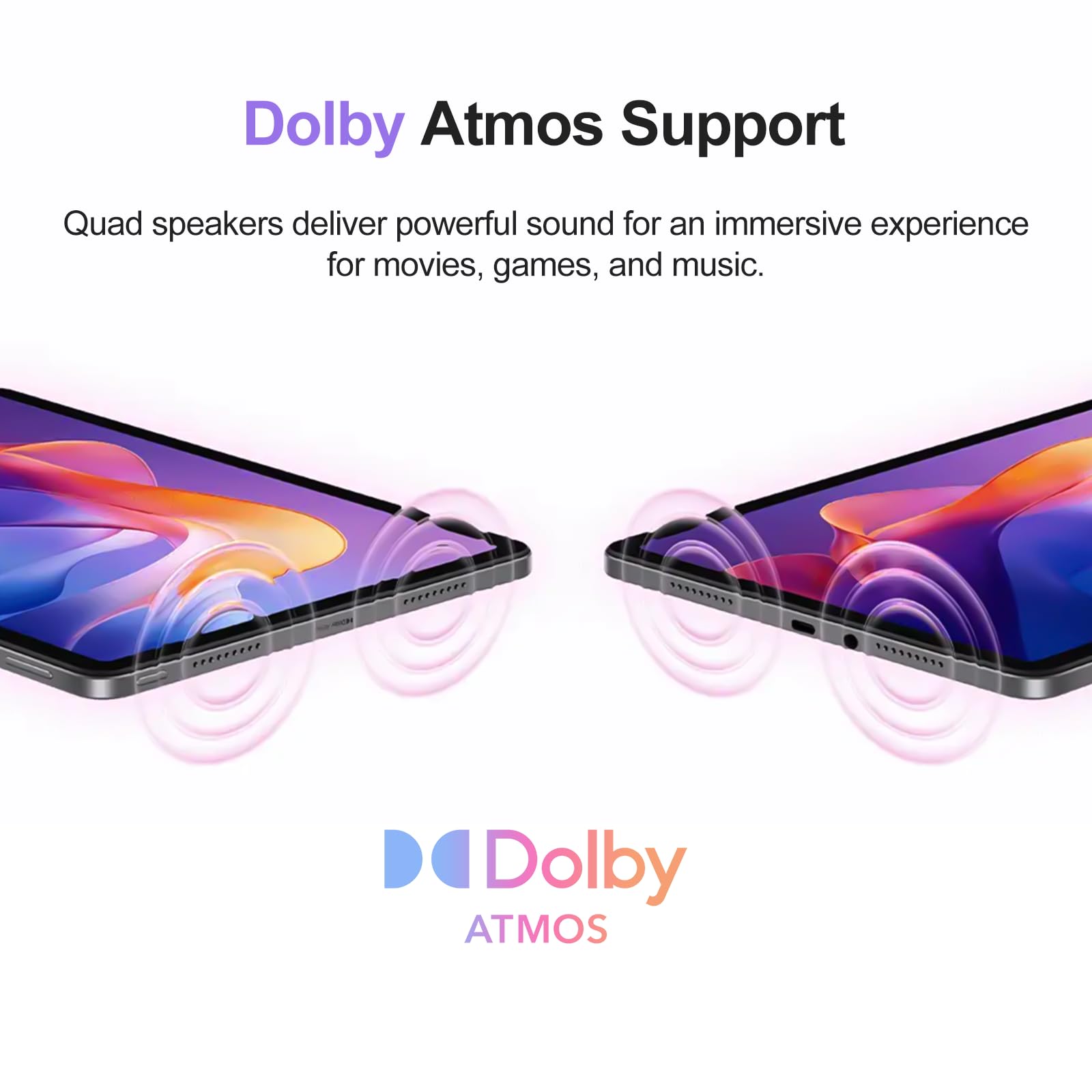 XIAOMI Redmi Pad 2-11" Android Tablet (2.5K-Auflösung, 90 Hz), 4+128GB Interner Speicher, MediaTek Helio G100 Ultra, 9000 mAh Akku, Dolby Atmos Quad-Lautsprecher mit schwarzer Schutzhülle inklusive