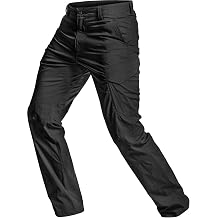 CQR Mens Quick Dry Tactical Pants, Water Resistant Outdoor Pants, Lightweight Stretch Cargo Work Hiking Pants