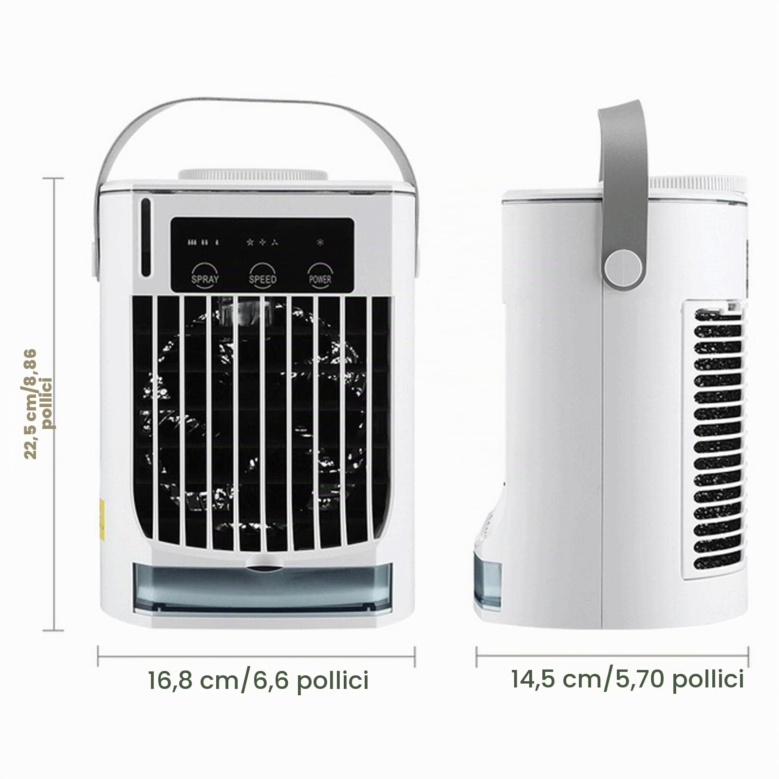 Clim Mobile senza tubo D evacuazione | 3 velocità di vento Clim senza evacuazione - Ricaricabile USB Aria Condizionata Mobile senza Vacuation per Camera da letto, Ufficio, Cucina, Auto, Casa