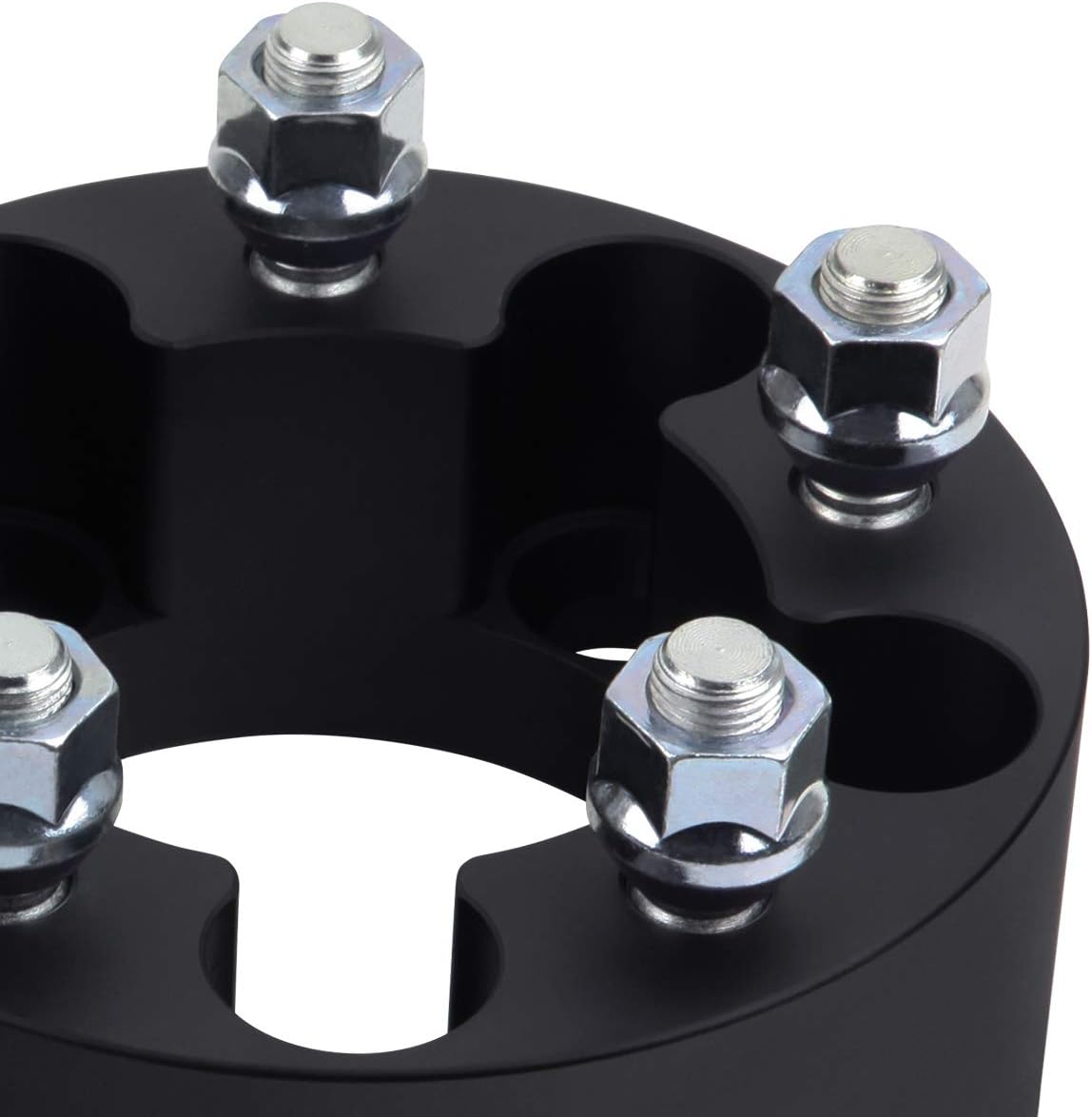 Supreme Suspensions - 2" Wheel Spacers Kit for Ford Ranger/Explorer/Bronco 2WD 4WD - BP: 5x4.5 / CB: 87.1mm / Studs: 1/2" x20 [2pc Black Pack] - 4 Tire Valve Caps Included