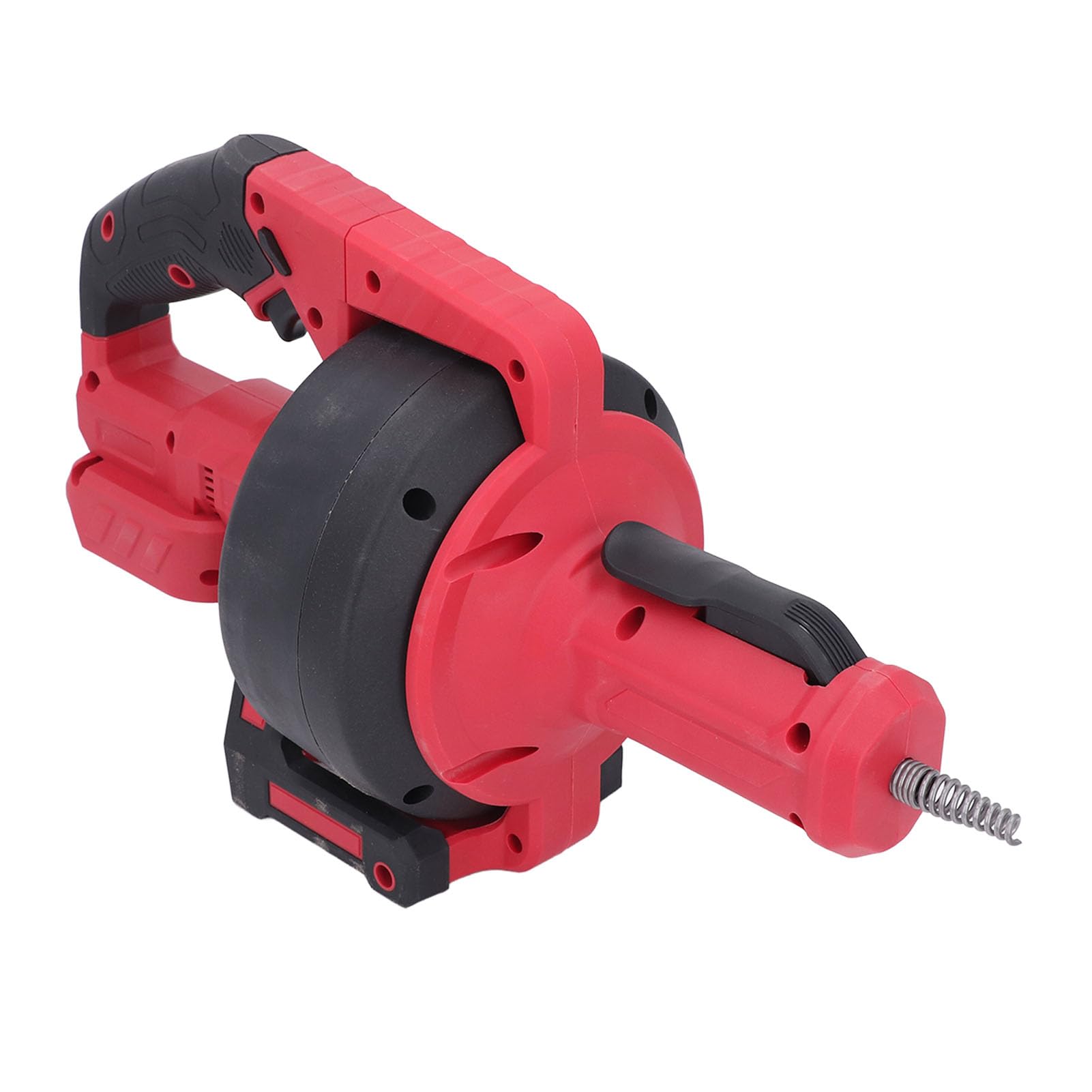 Greensen Desenredador Eléctrico para Tuberías 3/4"–2", Máquina de Desatascamiento con Batería de Litio, Herramienta de Fontanería para Drenaje y Limpieza de Cañerías, Rojo