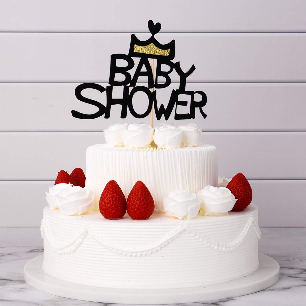 Baby Shower Cake Topper for Girl& Boy, Baby Shower Party Decorations, Born Baby Party Cake Topper