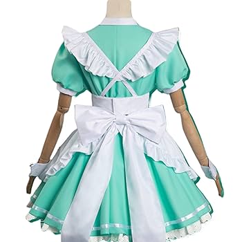 ハンドメイドコスチューム　あき 中華風胸あきメイド服ワンピ―ス (M/L/2L/3L/4L/5L/6L)/コスプレ
