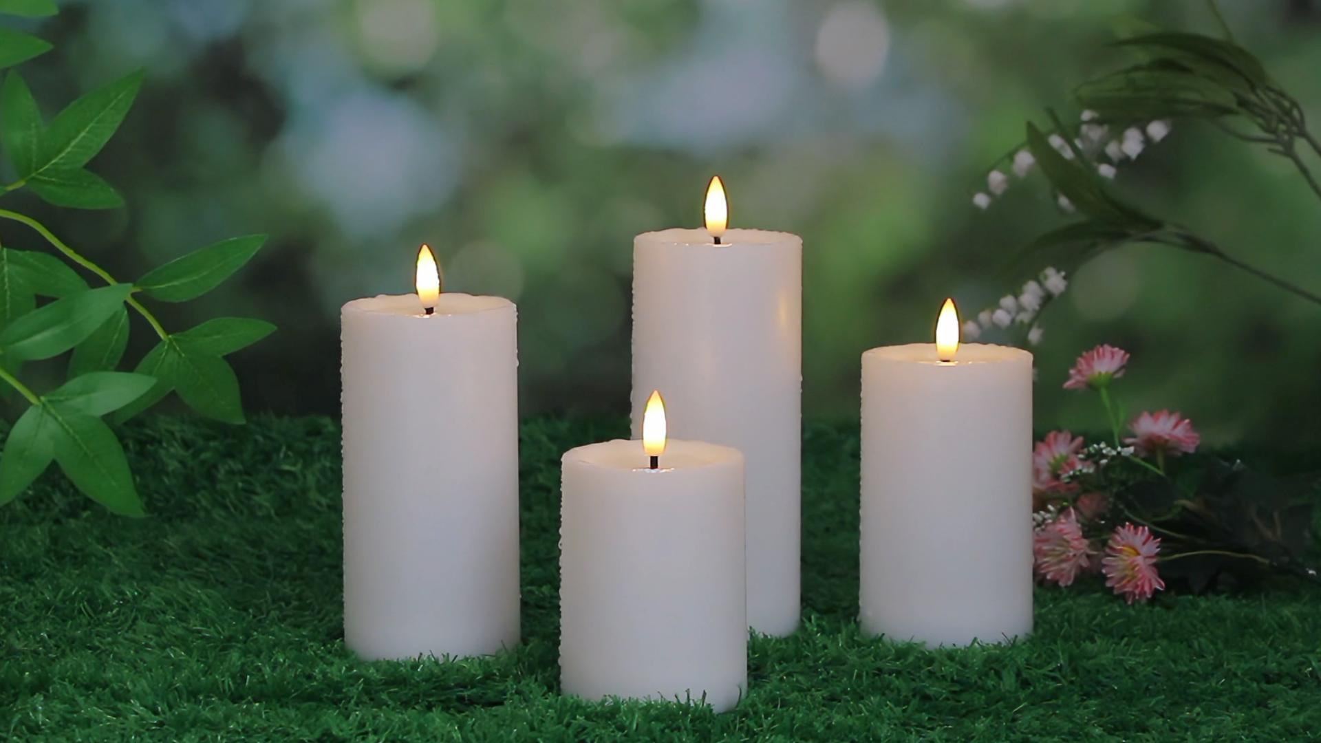 Candele LED Senza Fiamma Tremolanti, Set Da 6, Candele A Batteria Con Telecomando E Timer Diametro 2 Cm Altezza 245 Cm Avorio Classe Energetica A 90837026