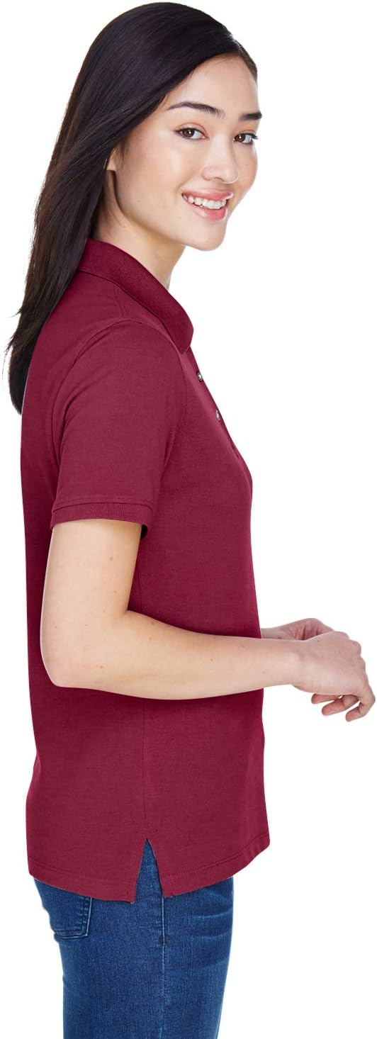 Harriton Ladies' 5.6 oz. Easy Blend™ Polo 2XL WINE - Image 4