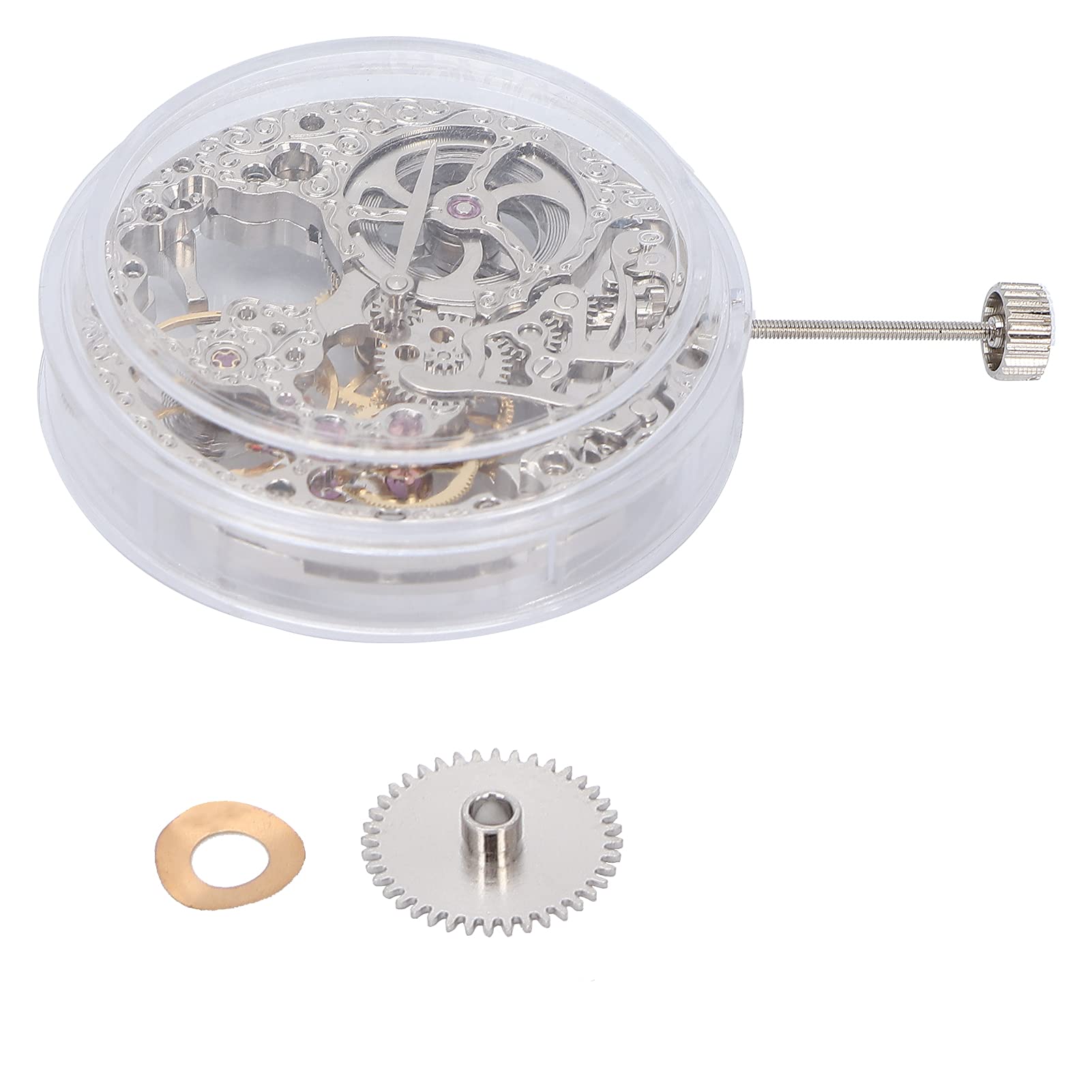 Sonew Nr 6498 Zegarek Mechaniczny z Pustym Mechanizmem Naprawa i Konserwacja Akcesoria Zamienne, średnica 3,7 Cm
