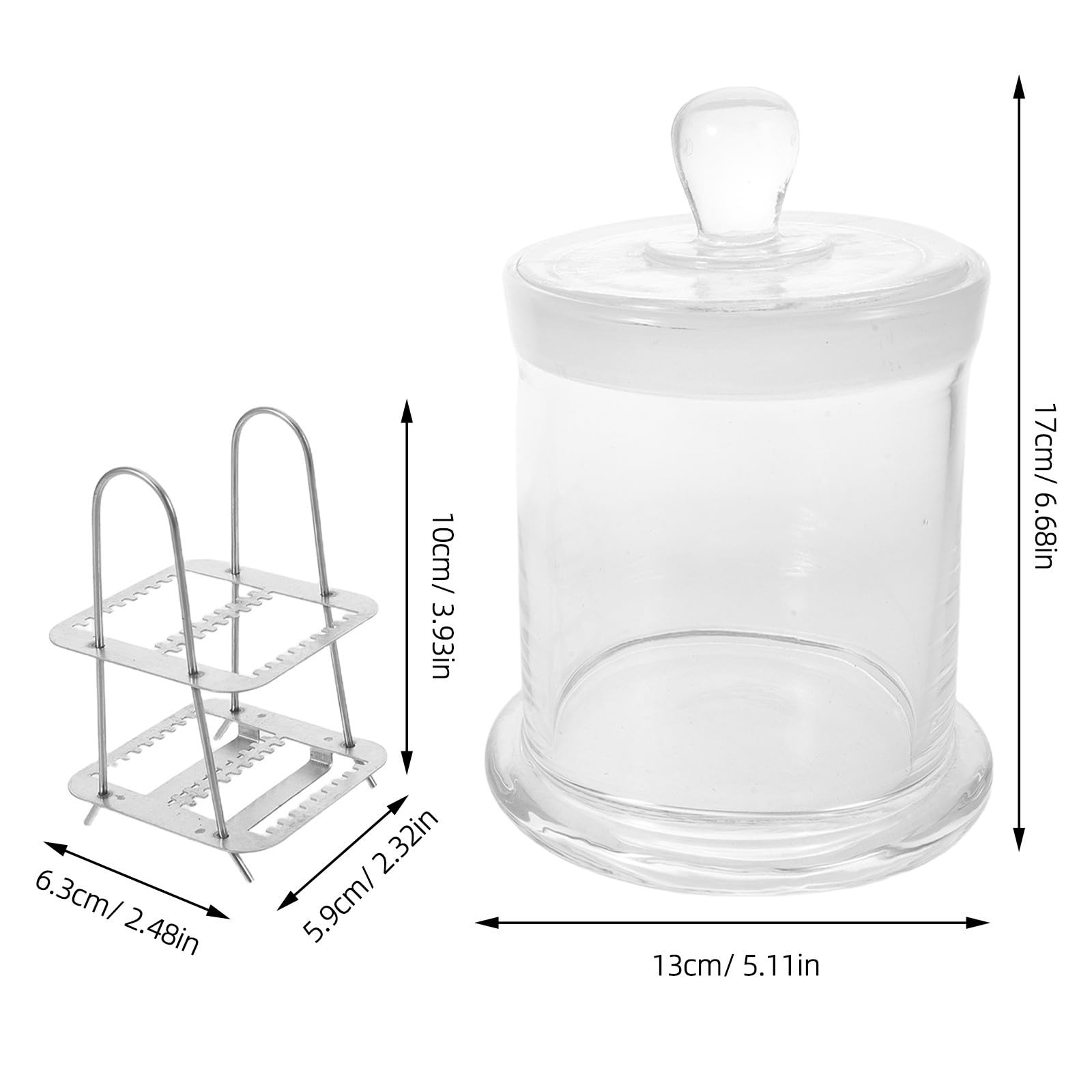 PRETYZOOM Portaobjetos y con Capacidad para Tinción de de Vidrio Diseño Resistente Apto para Uso Laboratorio Científico