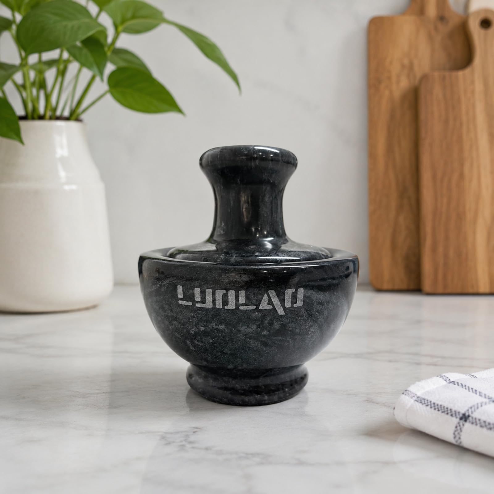 Amazon.co.jp: LUOLAO 大理石すり鉢と乳棒セット、ピルクラッシャー