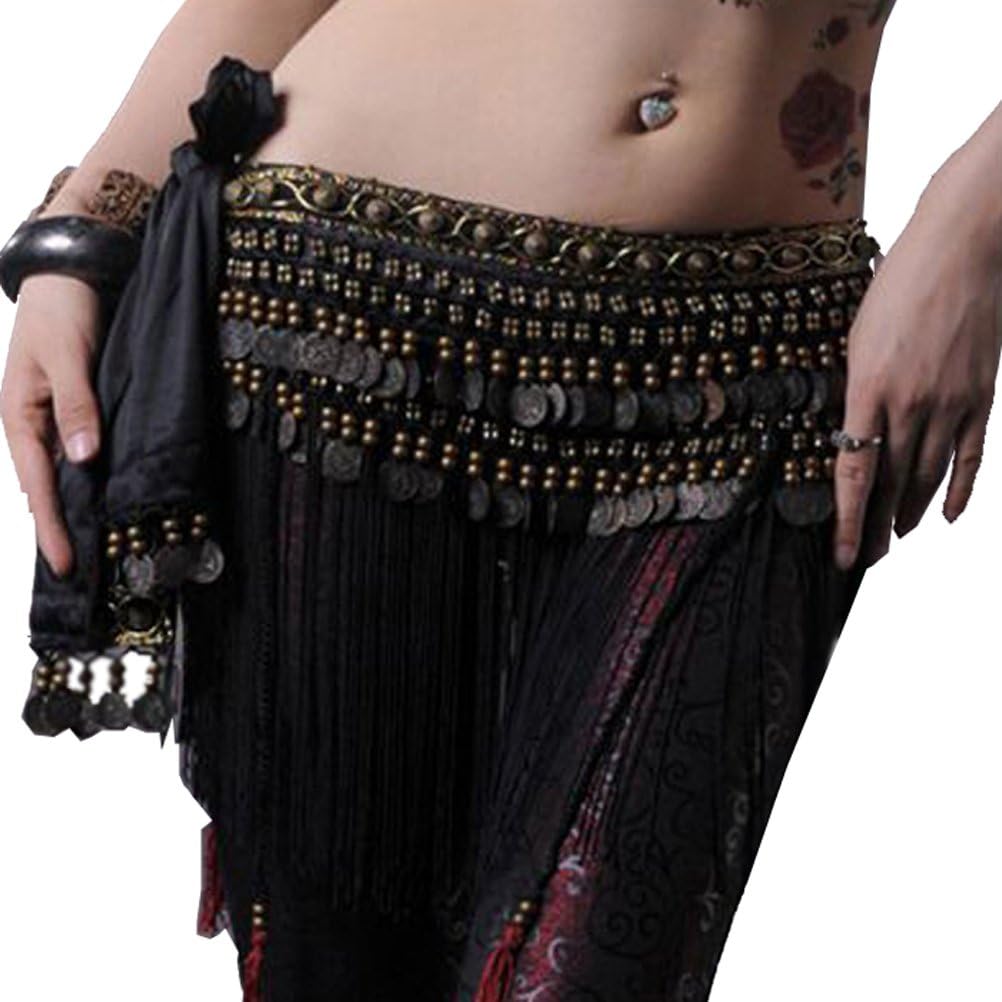 Wuchieal Belly Dance Tribe National Style Belt Tassel Hip Scarfs Velvet Waist… - Image 6