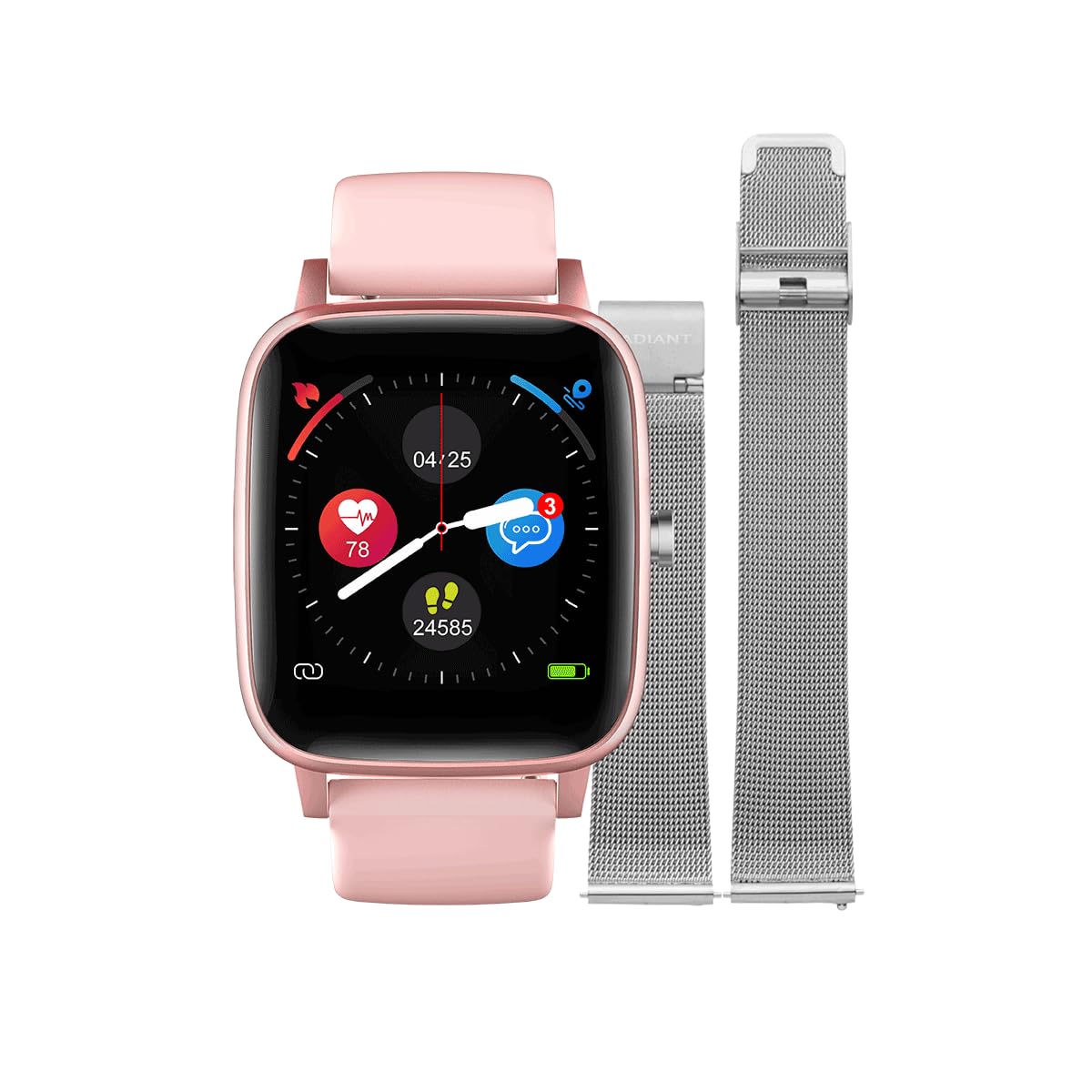 Radiant - Colección Queensboro - Reloj Inteligente, Smartwatch con Pulsometro, Tensiometro, Monitor de Sueño y función de Pulsera Actividad Digital. para Hombre y Mujer. Compatible con Android iOS