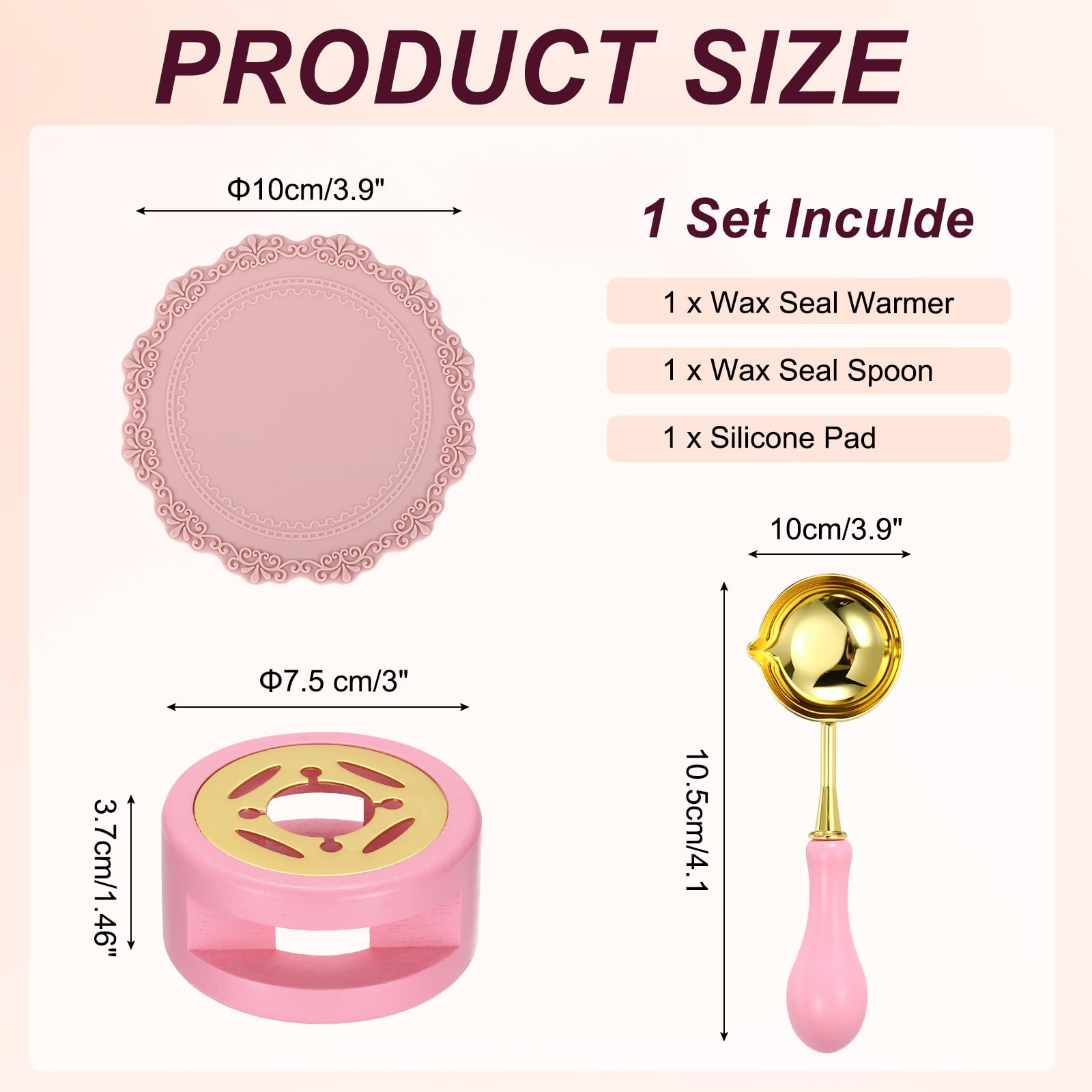 PATIKIL Wax Stamp Seal Kit, Wax Seal Kit Include Sealing Warmer, Melting Spoon, Silicone Pad - Image 2