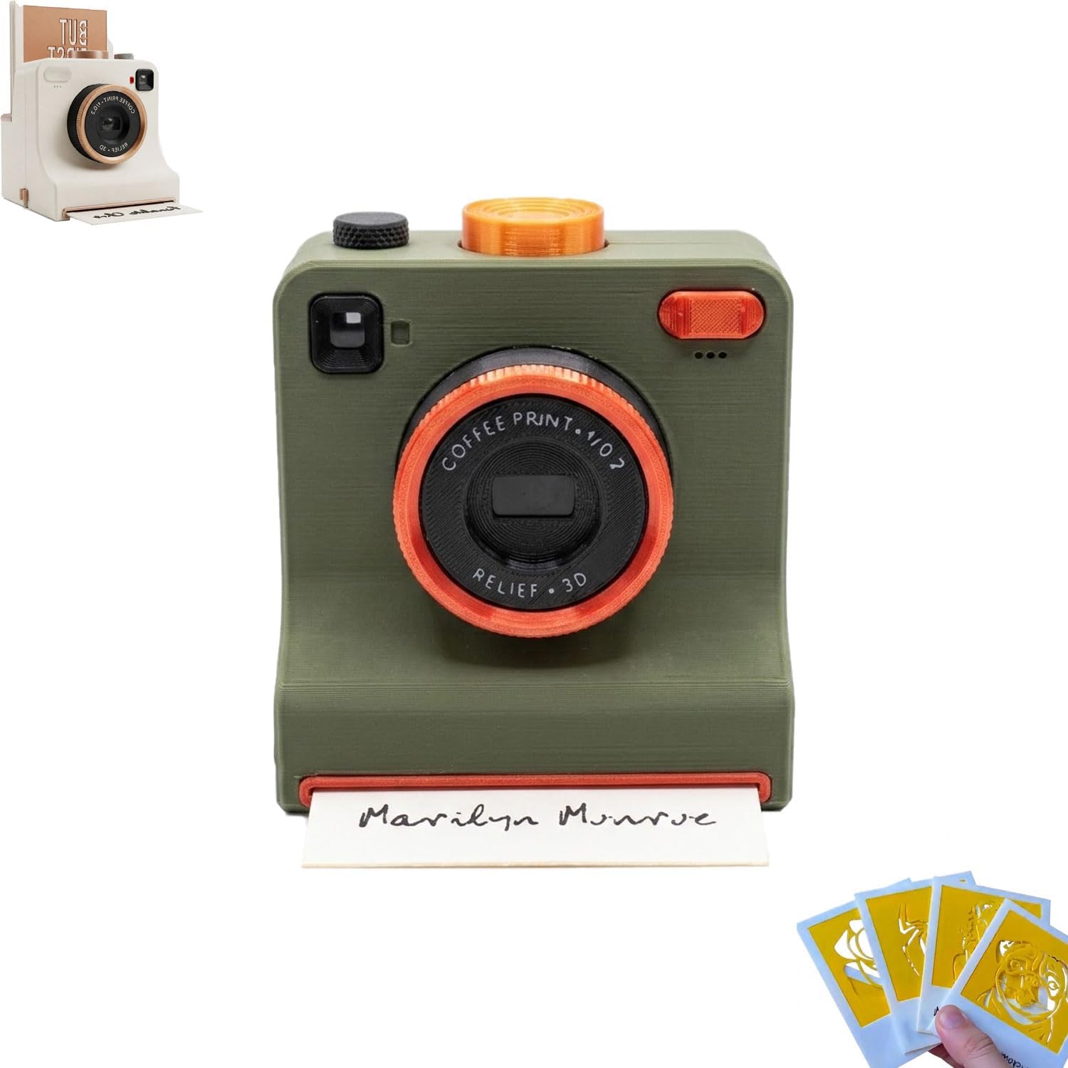 3D Printed Latte Art Camera that Prints on Coffee One-Click Stencil Tool
