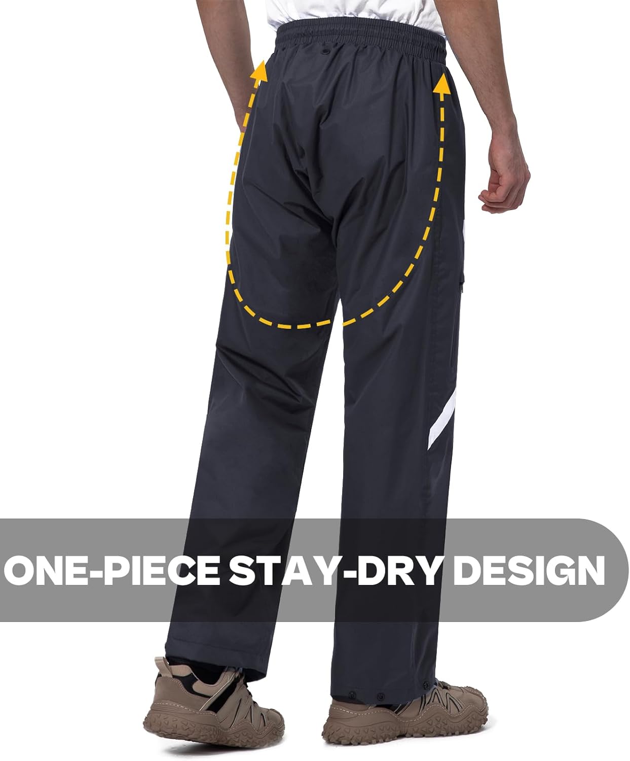 RainRider Rain Pants for Men Women Waterproof Over Pants Windproof Hiking Rain Gear for Golf Outdoor Fishing - Image 6