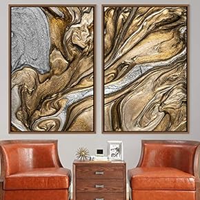 signwin 2 Piece Framed Canvas Wall Art Organic...