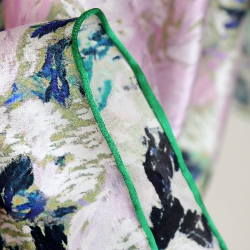 100% Pure Mulberry Silk Scarf 43”*43” Large Square Lightweight Headscarf Women’s Hair Wraps Shawls with Gift Packed - Image 5