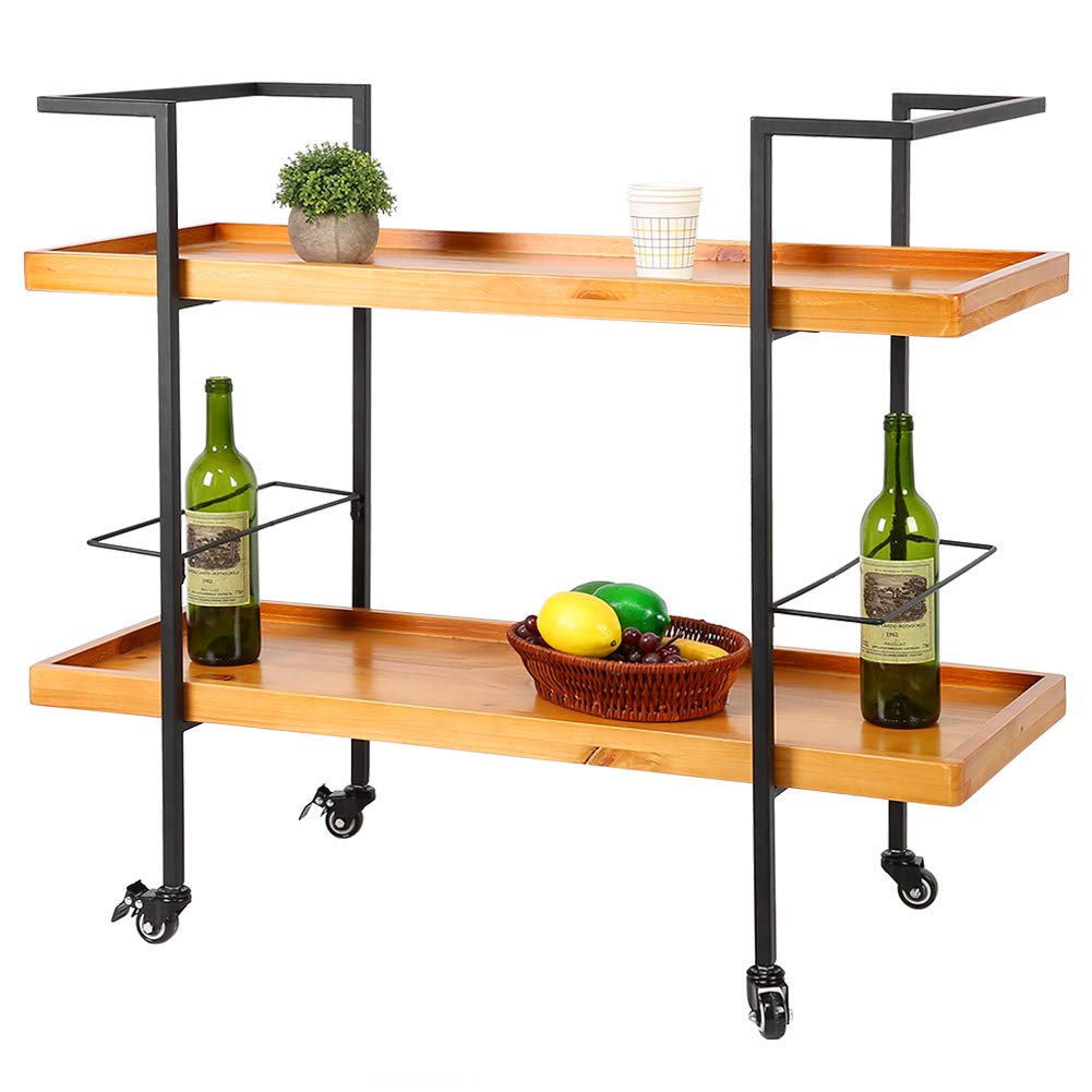 Buy Serving Trolley Bar Cart Trolley 2Tier Kitchen Food and Drink
