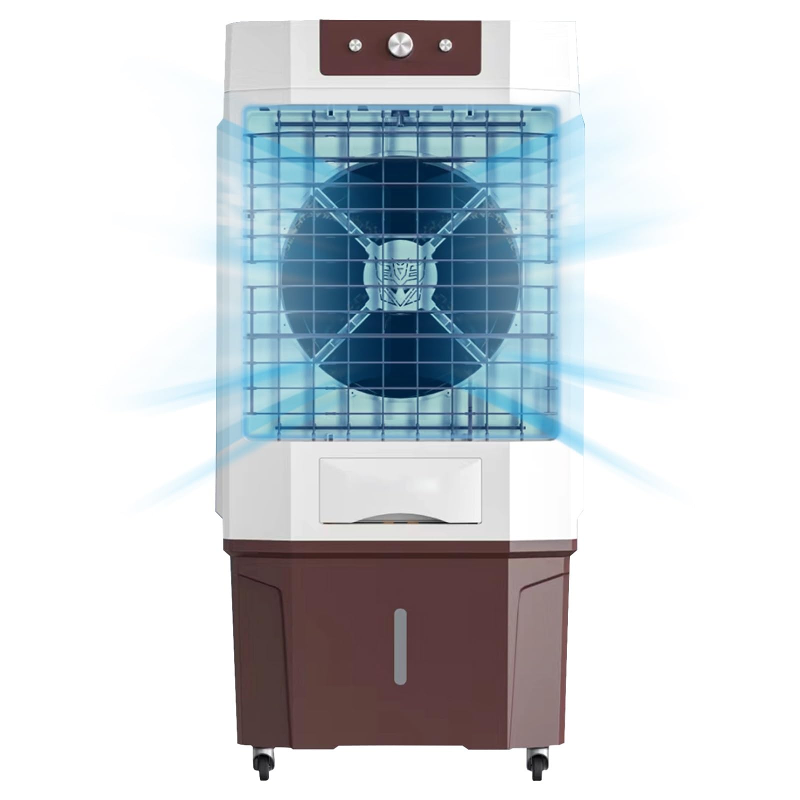 asdchZen 5000 Cfm Mobile Swamp Cooler, Industrial Air Conditioner Cooling Fan With 15.8 Gal Water Tank, 3 Speeds, Ice Pack For Garage, Patio, Yard, Factory