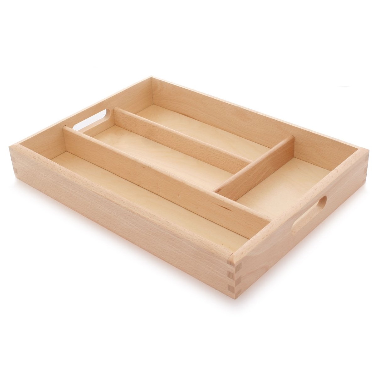 Bütic - Cubertería de madera para el hogar y el gastro (3 compartimentos, 4 compartimentos, 5 compartimentos, 4 compartimentos), color marrón