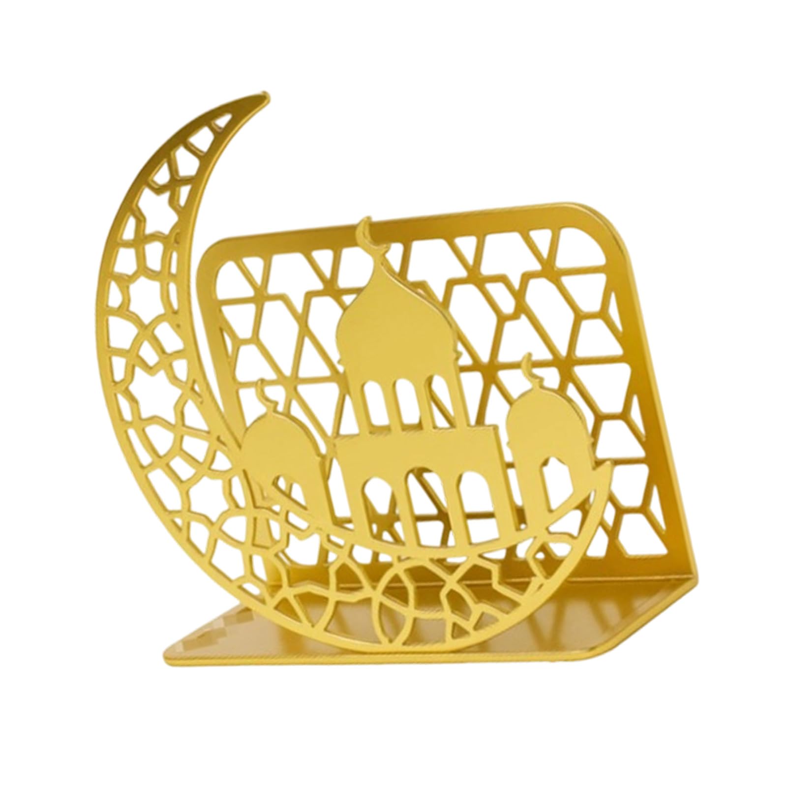 Wrought Iron Moons Star Tissue Holder with Carved Detailing for Home Offices Decoration and Storage 15X15X5CM Paper Organizers