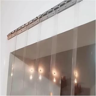 SCITOY Clear PVC Plastic Strip Curtain, Waterproof Hurricane Shutters Gate Vinyl Curtains Suitable for Warehouse Garages, Waterproof and Dustproof(75x200cm/29.53x78.74in)