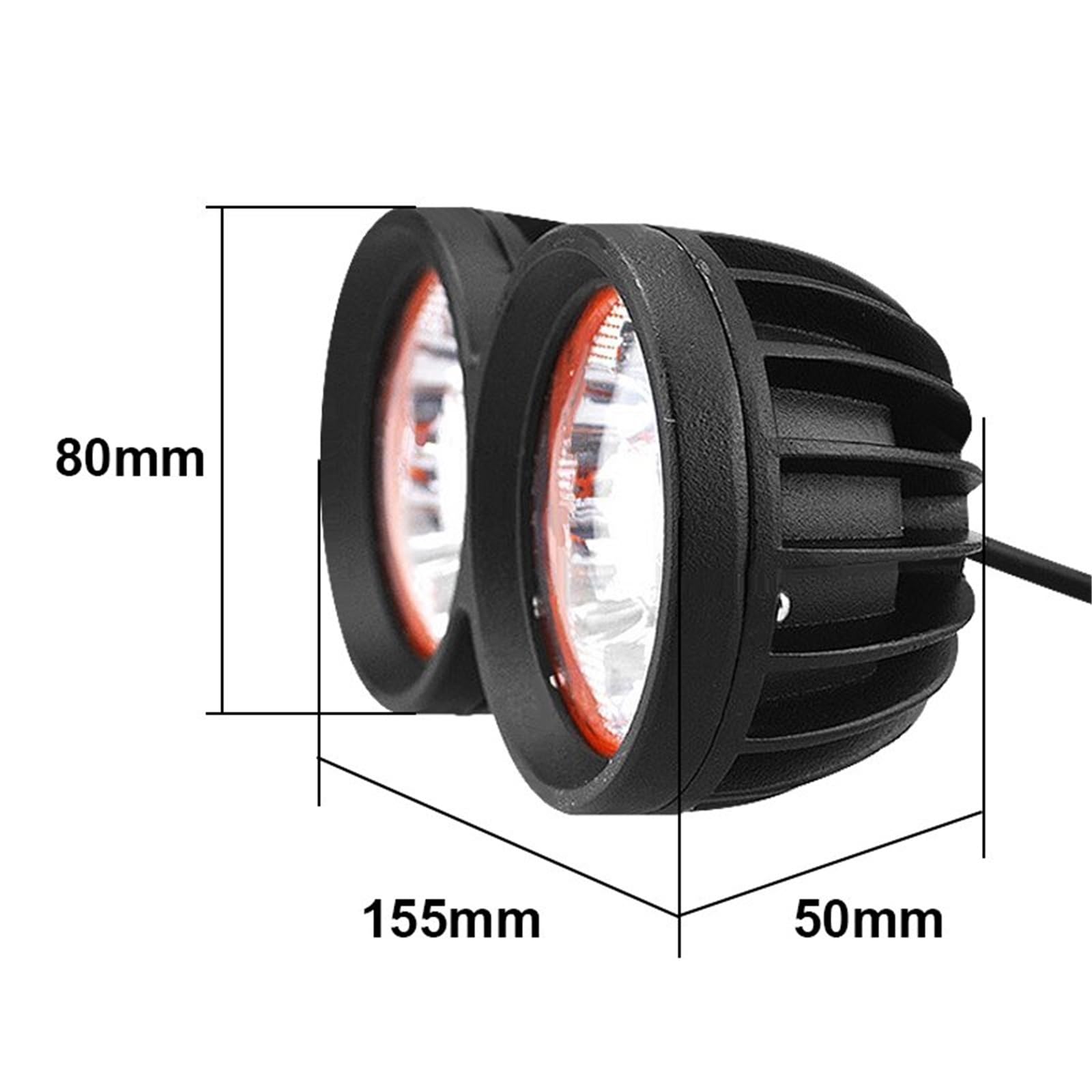 Phare Antibrouillard Projecteur Phares LED 12-90V Phare Moto LED
