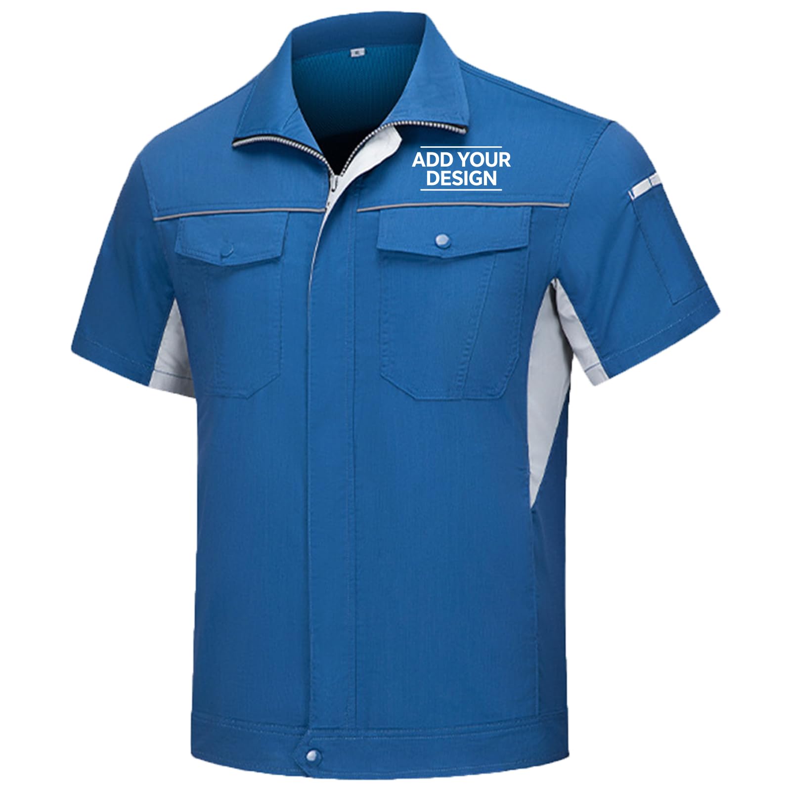Camisa de trabajo personalizada reflectante de alta visibilidad para construccion con logo 8
