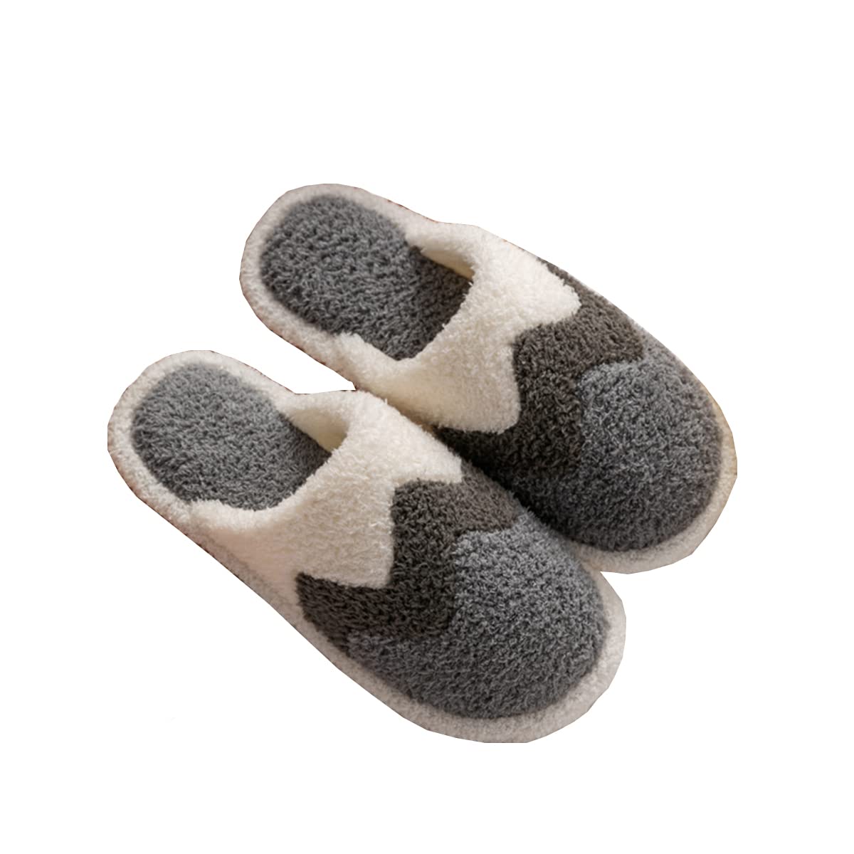 Womens Cozy TeAOGATOy Plush Slipper with Soft Memory Foam Comfort Arch Support Indoor Outdoor Sole Cartoon Mens House