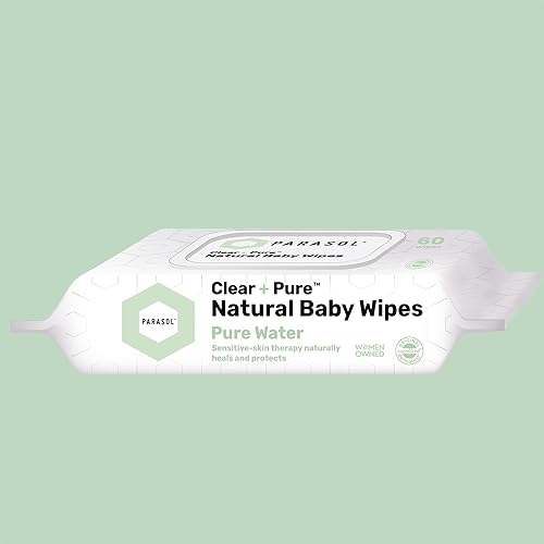 Miniatura 3 de Parasol Clean+Pure Toallitas naturales para bebés, 99.9% de agua de ósmosis inversa, pH equilibrado, toallitas hipoalergénicas, a base de plantas,