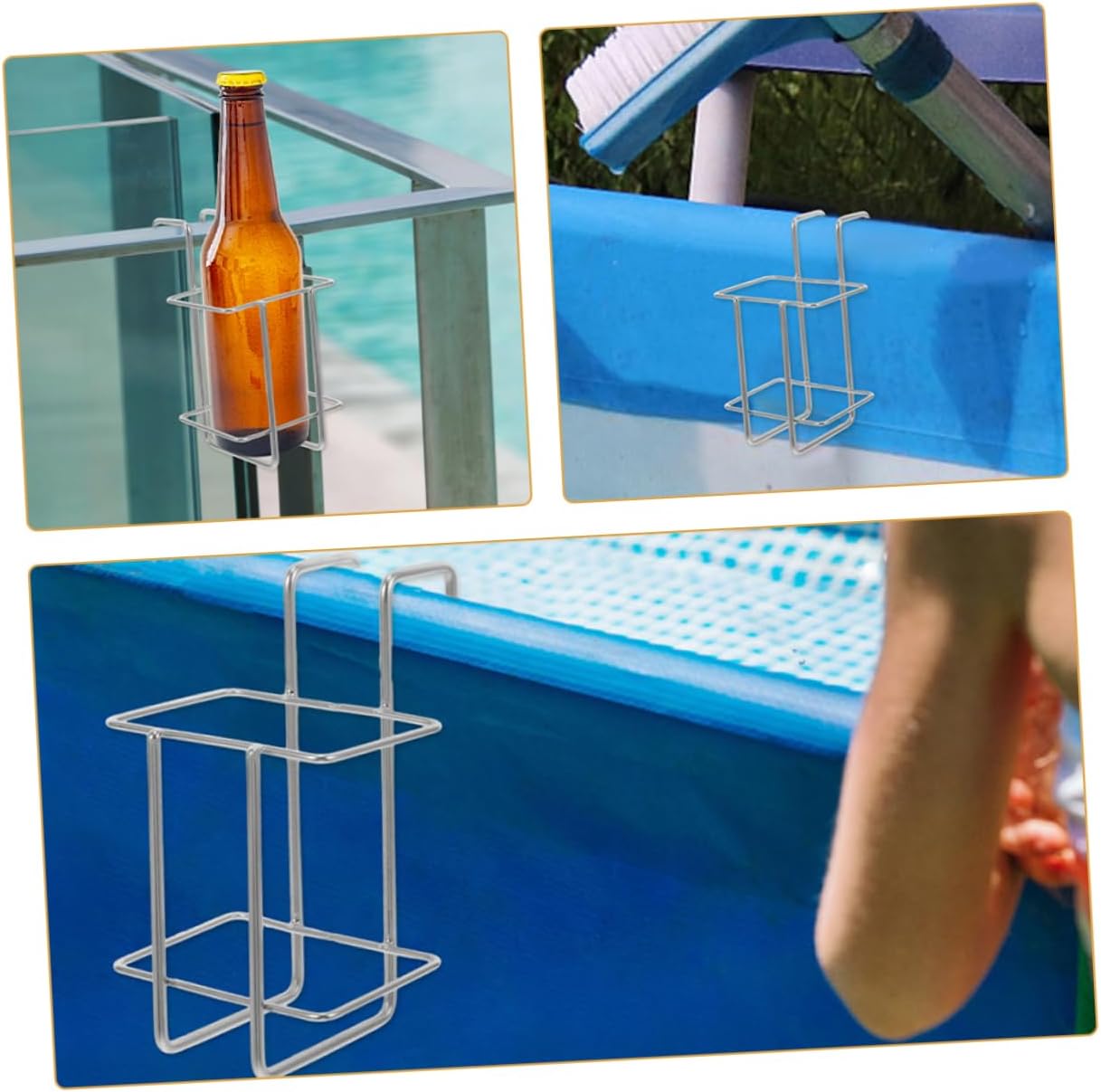 Stainless Steel Hanging Rack Cup Holder, 9.50x7.00cm Wall