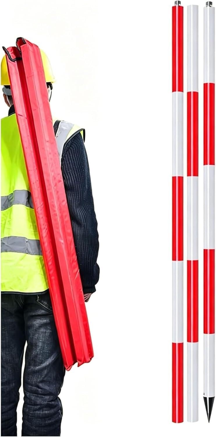 Cinta métrica Ligera Poste de inspección de Aluminio de 2/3/5 Metros for agrimensura, Trabajos Viales y medidor de Profundidad de Pozo de Agua | 2 meters/6.6 ft