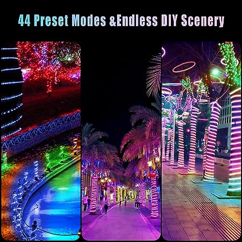 Vagalight Smart Led Rope Lights For Outside, 16 Million Colors Changing Outdoor String Lights Waterproof, 66Ft 200Leds Music Sync Twinkle Christmas Lights Works With Alexa For Bedroom Patio Holiday Tree Decor thumb #4