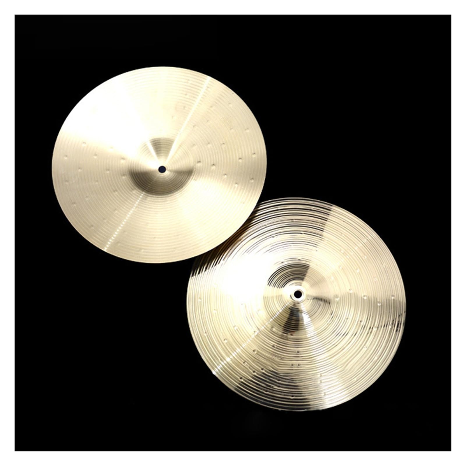 Set di 5 piatti professionali per batteria, realizzati a mano, in lega di ottone, 35,5 cm, Hi-hat da 40,6 cm, crash, 45,7 cm, corsa 50,8 cm, perfetto per pratica e prestazioni