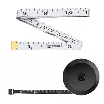 Tape Measure Soft Measuring Tape for Body Fabric Sewing Tailor 2Pack 60Inch