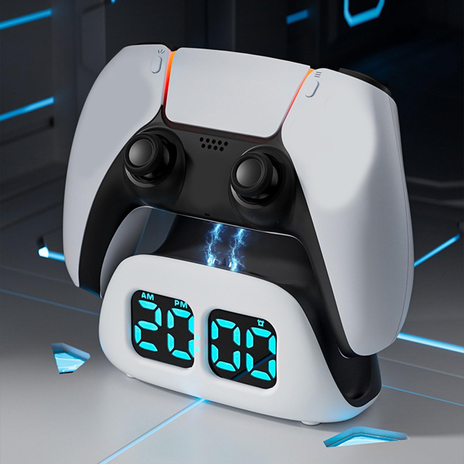 Gamepad Supporto di Ricarica Per Controller Dock Con Display Tempo Orologio & Luce Accessori Da Gioco Dock Con Sveglia Display
